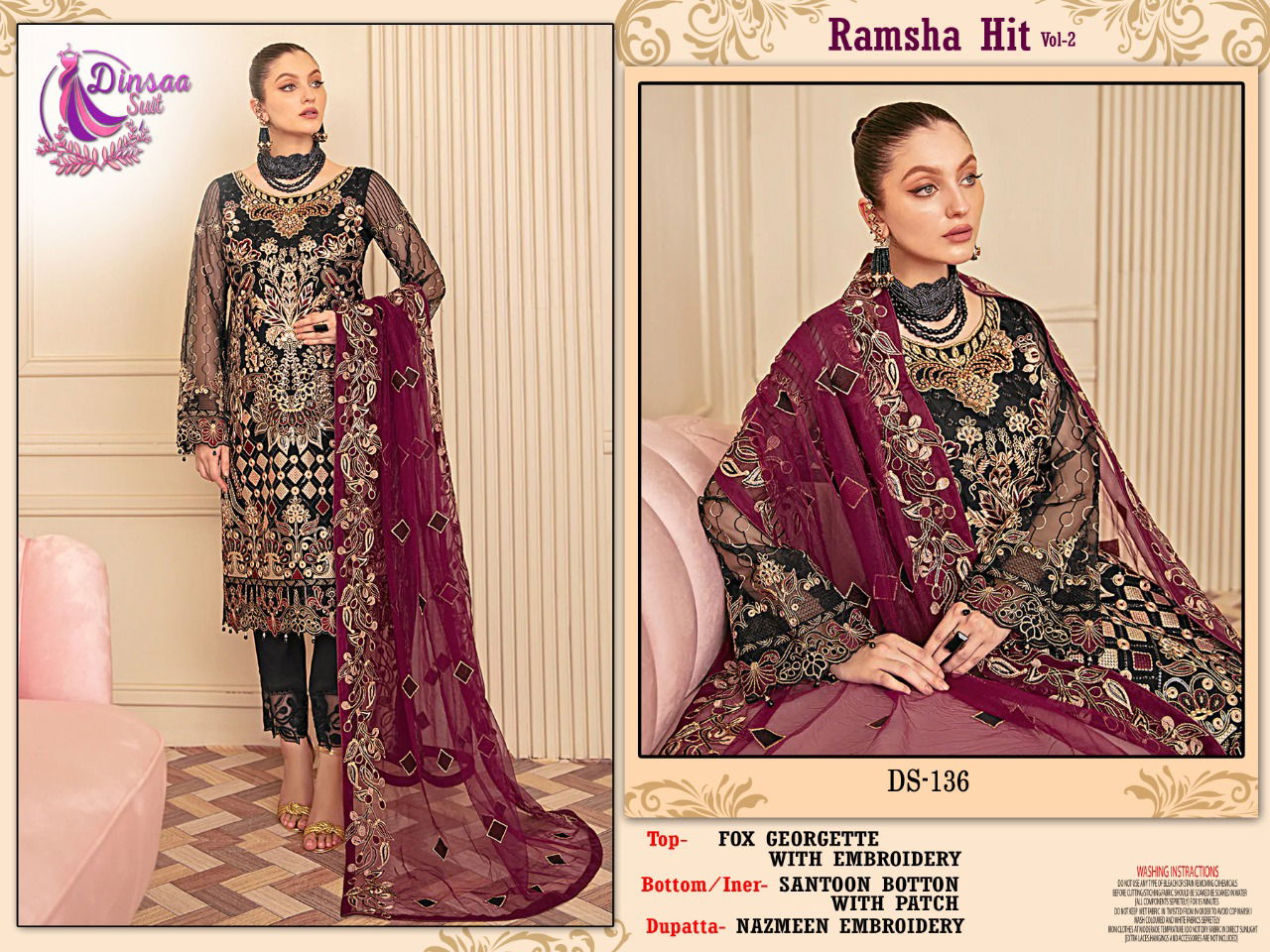 Ramsha Hit Vol 2 Heavy Festive Wear Wholesale Georgette Pakistani Salwar Suits